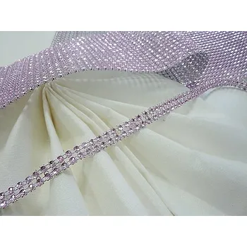 Stuha Diamantový pás - 1cm/1m - sv.růžový