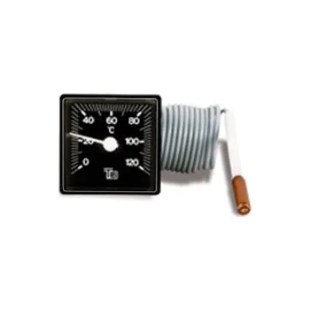 Kuchyňský teploměr Teploměr 0-120°C, kapilára 1 m, 48x48 mm, černý (Teploměry)