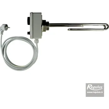 Topná tyč Topné těleso 1,2 kW, typ M (Poniklovaná elektrická topná tělesa G 6/4'' s termostatickou plastovou hlavicí 1krát230 V s delším netopícím koncem do kombinovaných nádrží a zásobníků TV)