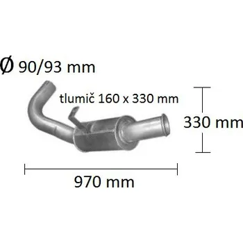 Tlumič výfuku Tlumič výfuku DAF 55 (PR 61.19-1)