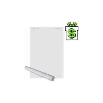 Flipchart Náhradní flipchartový blok bílý papír A1 čistý na flipchart tabuli, Papírové flipchartové listy flip-chart papíry do flipchartu