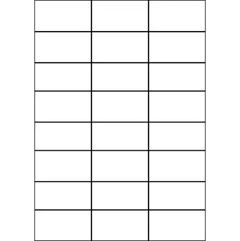 Speciální papír Etikety 24 ks na archu A4, 70 x 36 mm, 100 listů (samolepící bílé 70 x 35 mm samolepky 2400 etiket 70 x 37 mm)