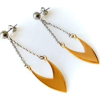 Náušnice Náušnice Chirurgická ocel zlacená 16595