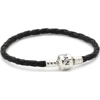 Náramek Pandora 590705CBK-S kožený černý
