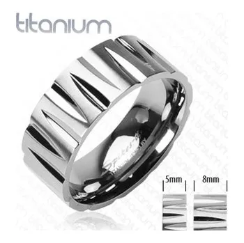 Prsten Spikes USA Titanový prsten - velikost 55 - TT1001-55