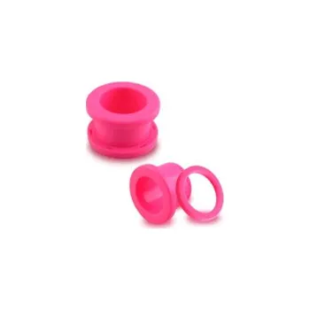 Piercing Šperky4U Růžový akrylátový tunel do ucha - TN01049-25
