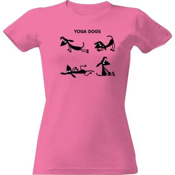 Dámské tričko Tričko s potiskem Psí jóga dámské