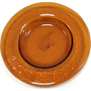 Svícen Sklo pod svíčku kulaté "ORANŽOVÉ" 11x1.3