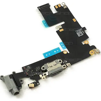 OEM iPhone 6 Plus (5,5") nabíjecí konektor se sluchátkovým jackem a mikrofonem, šedý