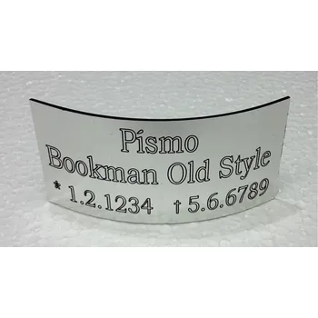 Smuteční dekorace ŠTÍTEK NA URNU, 100X50 MM, STŘÍBRNÝ