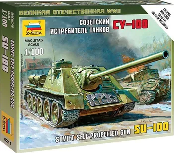 Plastikový model Zvezda Self-propelled Gun SU-100 1:100