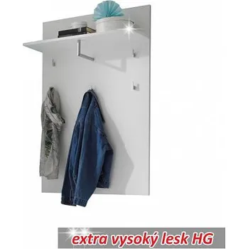 Věšák Tempo Kondela Space Věšákový panel bílá extra vysoký lesk
