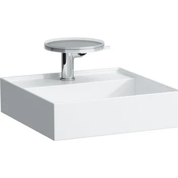 Umyvadlo Laufen Kartell Umývátko 46x46x12 cm, speciální skrytý vývod, bez otvoru pro baterii, bez přepadu H8153317591121