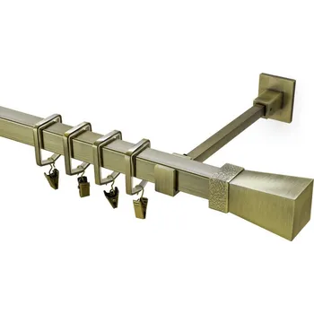 Garnýž Garnýž kovová 320 cm jednořadá 20x20 Tron starozlatá