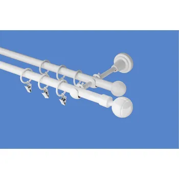 Garnýž Garnýže kovová 160 cm dvouřadá - dvojitá 16 paola bílá