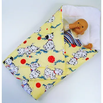 Zavinovačka Kojenecká rychlozavinovačka 75x75cm sv.žlutý dalmatín