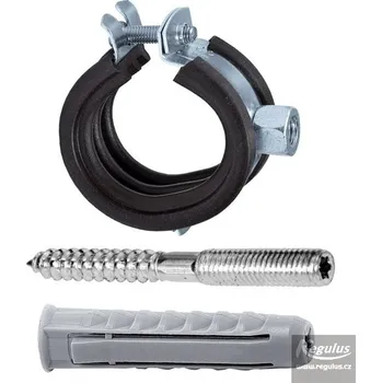 Objímka jednošroubová, DN12, s upínací hlavou M8, vrut a hmoždinka (Příslušenství pro Sicurflex)