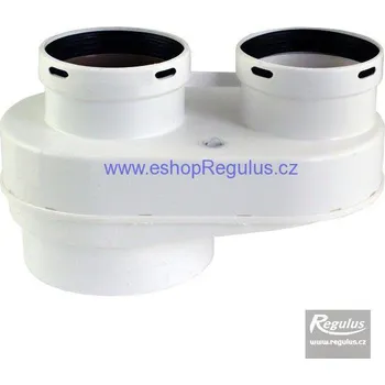 Kouřovod Rozdělovač průměr 80 s manžetou, připojení 60/100 PP (Odkouření kondenzačních kotlů, Polypropylen)