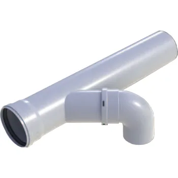 Kanalizační potrubí Prodloužení průměr 160 kaskády+koleno průměr 100,PP, s odbočkou 45°C