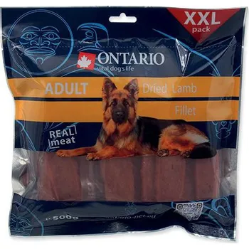 Pamlsek pro psa Ontario Snack Dry Lamb Fillet