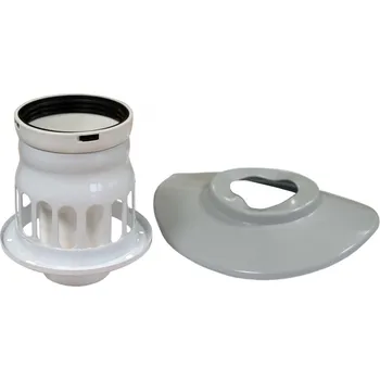 Kouřovod Příruba průměr 60/100 mm na průměr 80 mm, Polypropylen - pro sání z místnosti (Odkouření kondenzačních kotlů, Polypropylen)