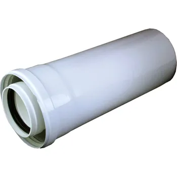 Kouřovod Prodloužení průměr 80/125, 0,5 m, PP/plech
