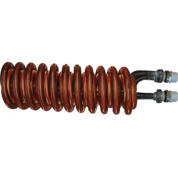 akumulační nádrž Topný had 3,15 m2, délka 185x560 mm (Žebrované měděné trubkové výměníky tepla pro montáž do přírub)