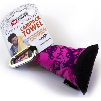 Ručník Campack Towel - kompaktní funkční ručník do kapsy, velikost M, 40 x 40 cm černá