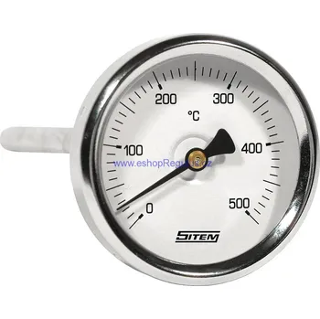 Sada Teploměr d=63 stonkový l=100, zadní, 0-500°C s jímkou 1/2"