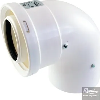 Kouřovod Koleno 90° 60/100 PP/PP (Souosé odkouření průměr 60/100 PP/PP, pro kondenzační kotle)