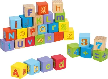 Dřevěná hračka JOHNTOY Jouéco - Stavebnice s abecedou