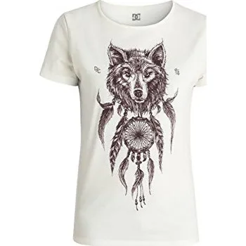 Dámské tričko DC Nite Wolf SS WMN Antique White EDJZT03072-WCL0 bílé