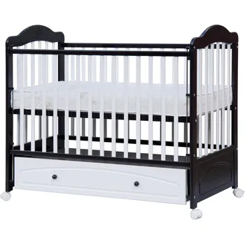 Dětská postýlka Scarlett (buk) se stahovacím bokem a šuplíkem