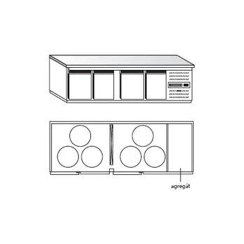 Nerezový chladící stůl na KEG sudy PACHBS 6