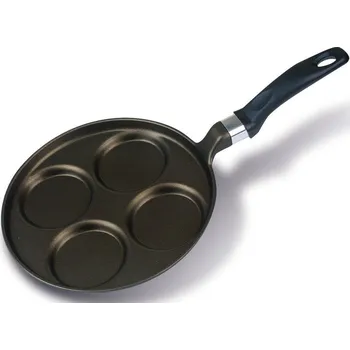 Pánev Risoli Lívanečník 25cm, na indukci, nepřilnavý, 00106MIN/25T (Risoli 00106MIN/25T Lívanečník, pánev na volská oka s bakelitovou rukojetí, hliníkový s nepřilnavým povrchem na indukční ohřev)