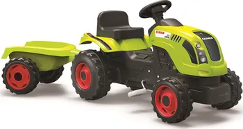 Dětské šlapadlo Šlapací traktor CLAAS zelený s vozíkem