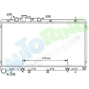 Chladič motoru Chladič vody SUBARU Legacy Outback (BH) 2000-07.03 LP.0000.1666.68-189283 - DOPRAVA ZDARMA