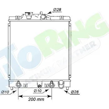 Chladič motoru Chladič vody HONDA Civic LB i Combi (MBxx, MC2) 1997-05.01 LP.0000.1629.88-184329 - DOPRAVA ZDARMA