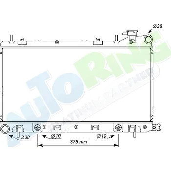 Chladič motoru Chladič vody SUBARU Impreza (GC,GF) 1997-2001 LP.0000.1624.73-179539 - DOPRAVA ZDARMA