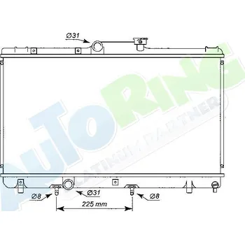 Chladič motoru Chladič vody TOYOTA Corolla (AE110) 03.97-2003 LP.0000.1695.33-189587 - DOPRAVA ZDARMA