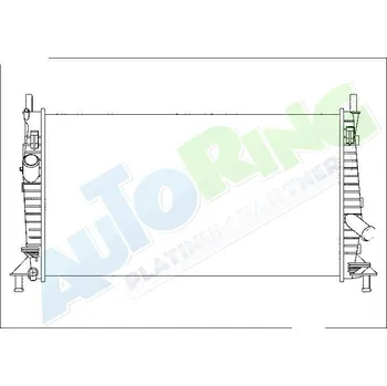 Chladič motoru Chladič vody FORD Focus 2 (DAxx) 2005-2008 LP.0000.1617.63-168575 - DOPRAVA ZDARMA
