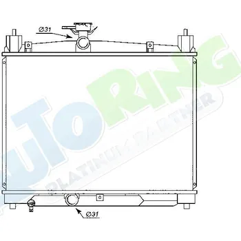 Chladič motoru Chladič vody TOYOTA Yaris (CP10,XP10) 04.02-2006 LP.0000.1709.73-189711 - DOPRAVA ZDARMA