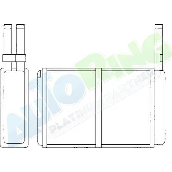 Výměník tepla Radiátor topení FORD Fiesta i Courier 03.89-1996 LP.0000.1977.67-212600 - DOPRAVA ZDARMA