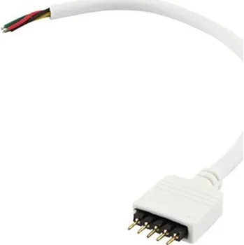 LED páska Napájecí kabel pro RGBW s konektorem, vidlice, délka 100cm (Konektor k spojení LED pásků RGBW, RGBWW)