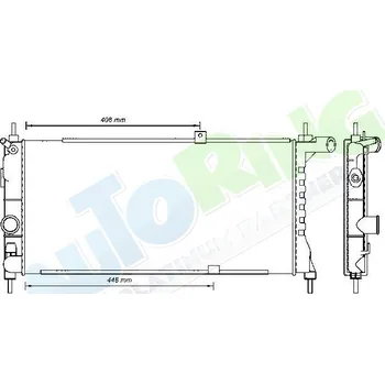 Chladič motoru Chladič vody OPEL Kadett E 08.84-07.91 LP.0000.1625.94-169140 - DOPRAVA ZDARMA