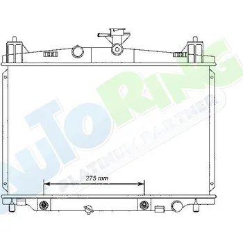 Chladič motoru Chladič vody MAZDA 2 (DE) 10.07-09.10 LP.0000.1749.92-174994 - DOPRAVA ZDARMA