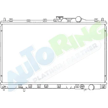 Chladič motoru Chladič vody MITSUBISHI Lancer (CB0) 05.91-06.96 LP.0000.1723.12-185556 - DOPRAVA ZDARMA