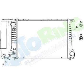 Chladič motoru Chladič vody BMW 5 (E34) Sedan, Kombi 1988-1997 LP.0000.1641.42-175909 - DOPRAVA ZDARMA