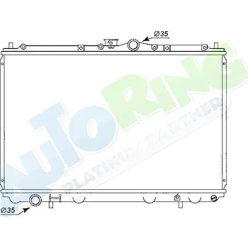 Chladič motoru Chladič vody MITSUBISHI Space Star (DG0) 2002-2006 LP.0000.1641.35-174985 - DOPRAVA ZDARMA