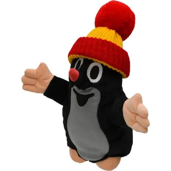 plyšák Moravská Ústředna Brno Krtek červený kulich 28 cm